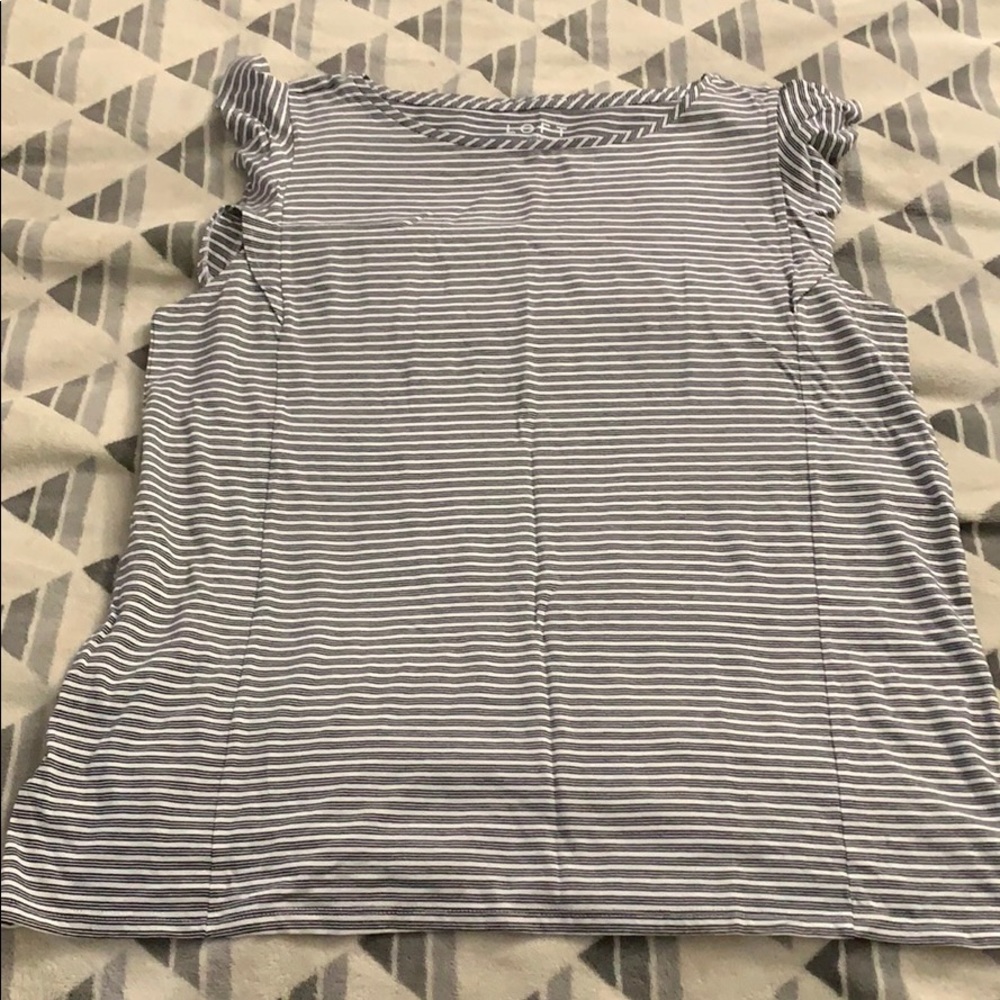 Casual striped cap sleeve top